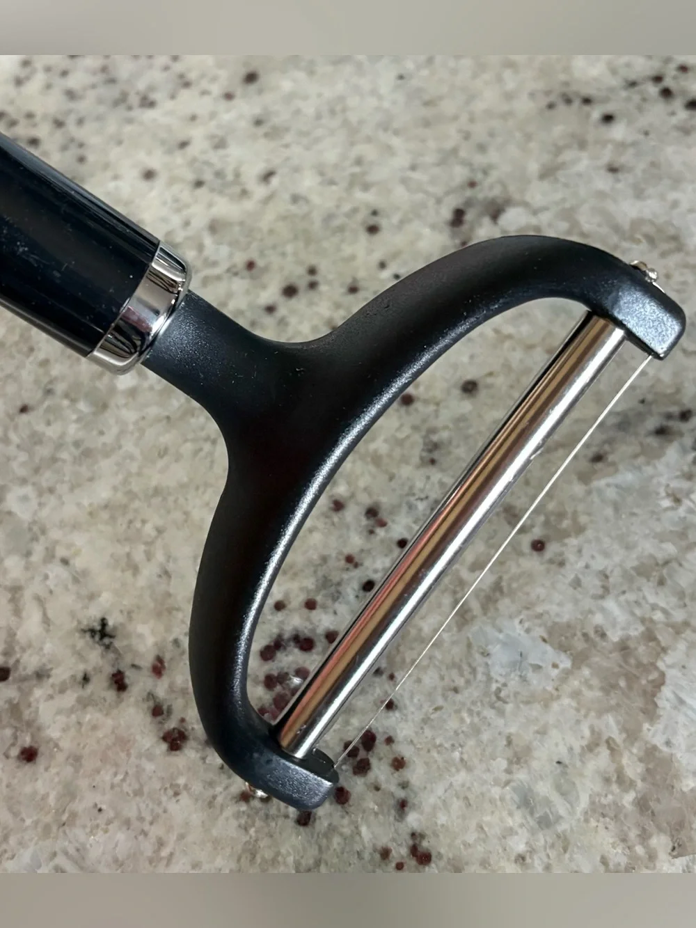 KitchenAid Cheese Slicer Classic Wide Stainless Wire Sturdy Tool Black & Silver